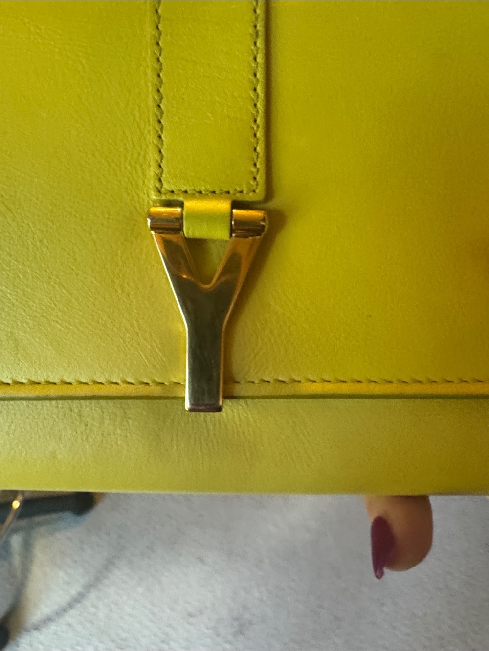 Yves Saint Laurent Yellow Leather Y Ligne Long Wallet with dustbag - Picture 3 of 16